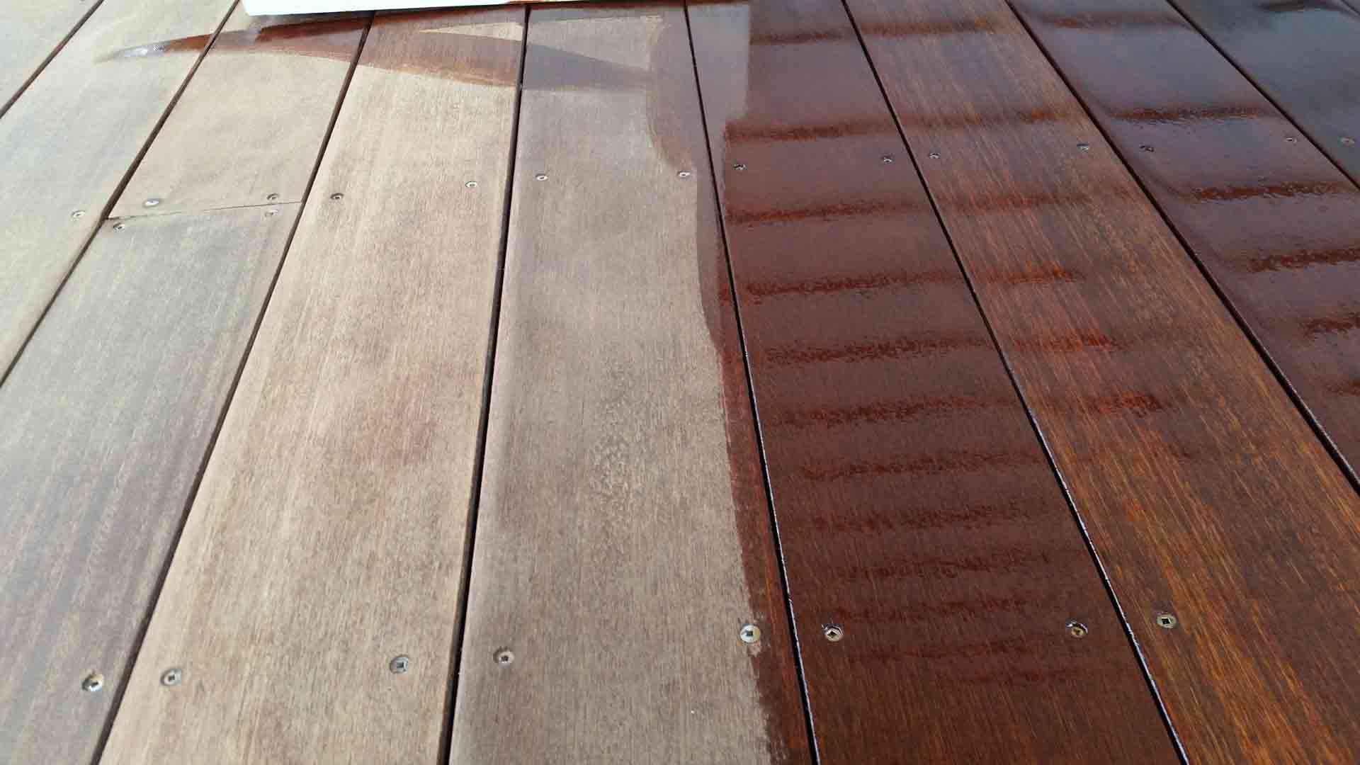 Deck staining and painting