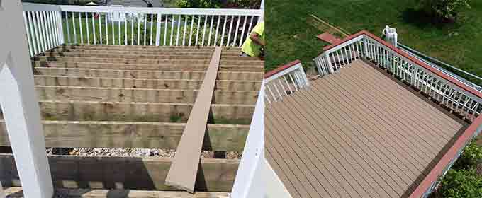 Deck repairs restoration and deck building in MA & NH 