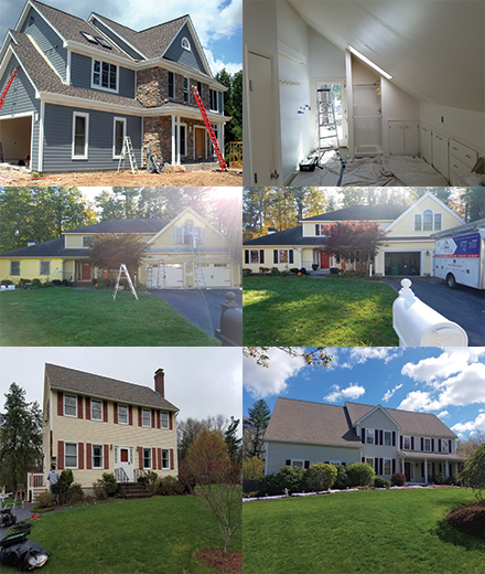 Reading exterior and interior residential house painters painting in MA & NH